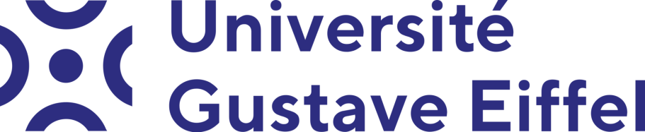 Logo de l'Université Gustave Eiffel en bleu sur fond blanc.